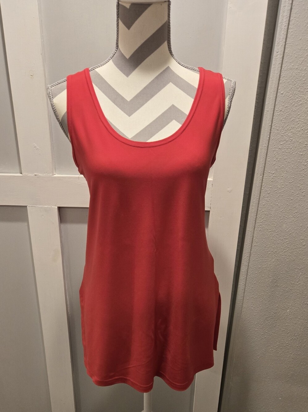 Sympli Scoop Neck Tank Top in Watermellon